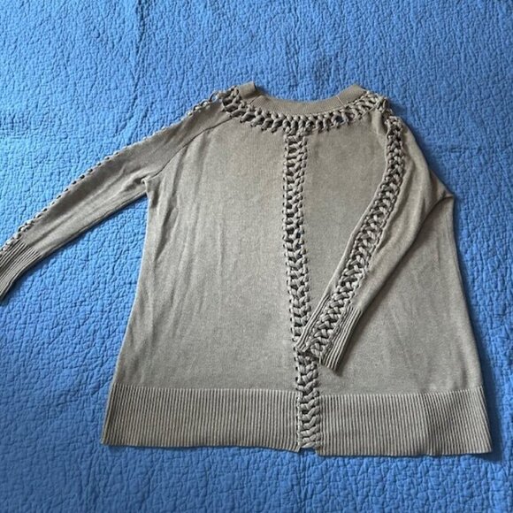 All Saints Oversized Beige Tunic – Open Braided Detail – Size M/L - Picture 2 of 9